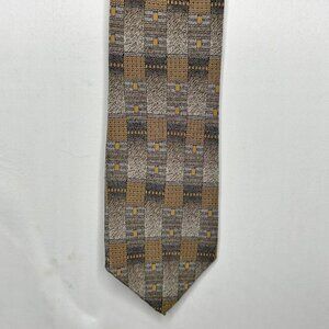 Cocktail Collection Men’s Neck Tie 3 ¾” Wine Brown Black Beige Geometric